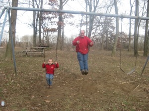 Papaw swinging with my son, my all time favorite photo of these two. 
